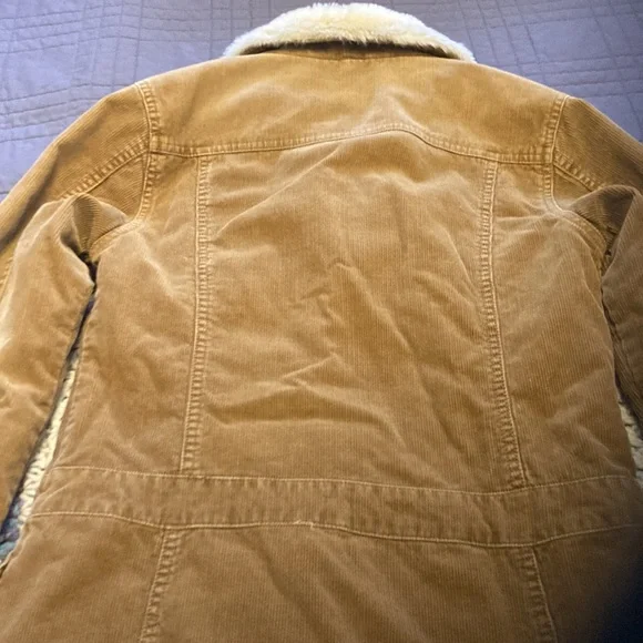 Hollister Brown Jacket with Cream Faux Fur Collar - Picture 7 of 7